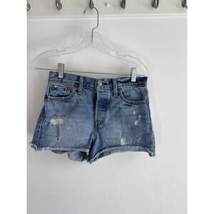 Levi’s 501 High Rise Button Fly Denim Shorts 26” Waist